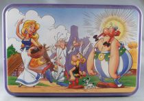 Asterix - Delacre Tin Cookie Box (Rectangular) - Asterix Obelix Geriatrix & Panacea