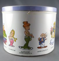 Asterix - Delacre Tin Cookie Box (Rond) - Asterix & Obelix laughing + Main Characters Gallery