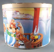 Asterix - Delacre Tin Cookie Box (Rond) - Asterix and Cleopater