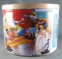 Asterix - Delacre Tin Cookie Box (Rond) - Asterix and Cleopater