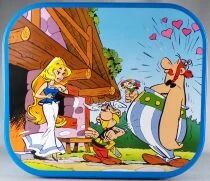 Asterix - Delacre Tin Cookie Box (Square Rond Corners) - The Secret of the Unicorn - Obelix in Love