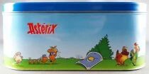 Asterix - Delacre Tin Cookie Box (Square Rond Corners) - The Secret of the Unicorn - Obelix in Love