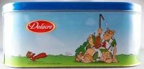Asterix - Delacre Tin Cookie Box (Square Rond Corners) - The Secret of the Unicorn - Slaps in Preparation