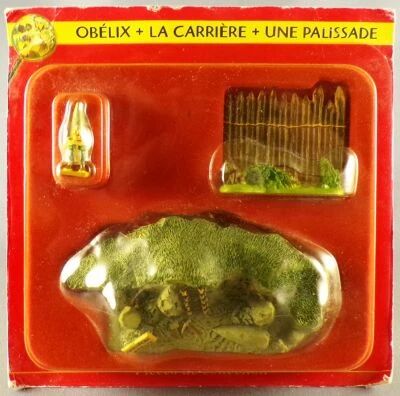 Asterix - Editions Atlas - Le Village - n�02 : Ob�lix + la Carri�re + une Palissade/ Neuf Blister