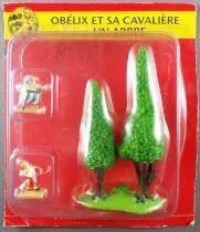 Asterix - Editions ATLAS - Le Village - n&deg;15 : Ob&eacute;lix et sa Cavali&egrave;re + un Arbre Blister Ouvert