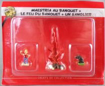 Asterix - Editions ATLAS - Le Village - n°24 : Maestria + le Feu du Banquet + un Sanglier