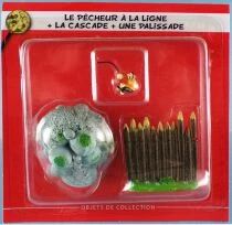 Asterix - Editions Hachette - Le Village - N°16 : Le Pêcheur à la Ligne + la Cascade + une Palissade Neuf sous Blister