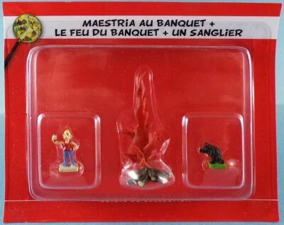 Asterix - Editions Hachette - Le Village - N�24 : Maestria + le Feu du Banquet + un Sanglier Neuf sous 