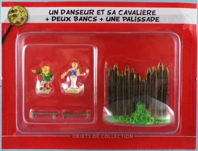 Asterix - Editions Hachette - Le Village - N�25 : Un Danseur et sa Cavali�re + Deux Bancs + une Palissade Neuf sous 
