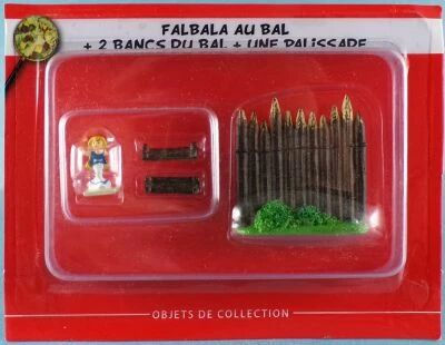 Asterix - Editions Hachette - Le Village - N�41 : Falbala au Bal + 2 Bancs du Bal + une Palissade Neuf sous Blister