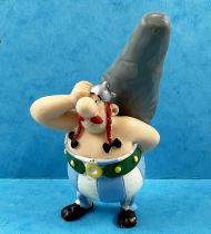 Asterix - Figurine PVC Plastoy - Obelix avec un Menhir