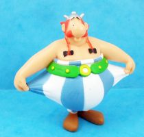 Asterix - Figurine PVC Plastoy - Obelix tenant son pantalon