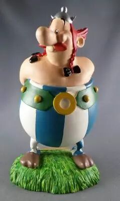 Asterix - Figurine R�sine 16,5cm - Ob�lix Mains dans le Dos - Parc Asterix 2004