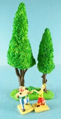 Asterix - Hachette Editions - Gaul\'s Village - #15 : Obelix with Dancing Partner + Tree Mint Loose