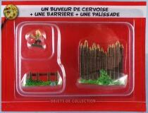 Asterix - Hachette Editions - Gaul\'s Village - #51 : A Beer Drinker + Barrier + Fence Mint on Card