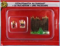 Asterix - Hachette Editions - Gaul\'s Village - #56 : Fulliautomatix at Banquet + the Lumberjack + Fence Mint on Card