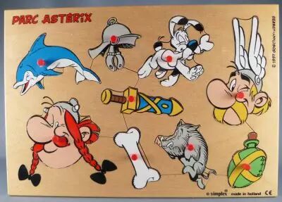 Asterix - Jeu d\'Eveil Puzzle Bois Grand mod�le - Parc Asterix Simplex 1997