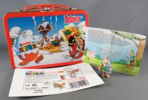 Asterix - Kinder Suprise Ferrero 2003 - Roman with Sword Figure + Metal Mini Lunchbox + Flyer