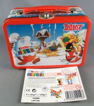 Asterix - Kinder Surprise Ferrero 2003 - Figurine Abraracourcix + Boite Mini Lunchbox + Flyer 
