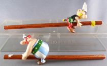 Asterix - Mini Figurines PVC Plastoy Crayons Oberthur - 2 Crayons Graphites Astérix & Obélix