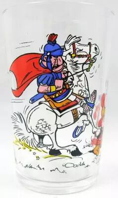 Asterix - Mustard glass Amora 1968 - Asterix and a roman horseman