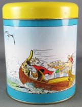 Asterix - Pandorino Cookies Tin Round box 40 Years 1999 - Pirates