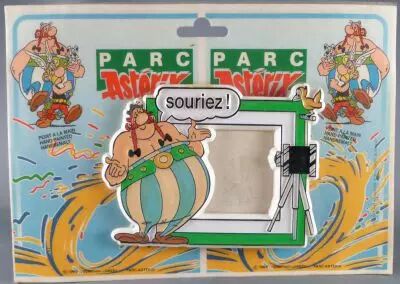Asterix - Plastic Pictures Frame \ Souriez!\  - Parc Asterix 1989 Mint on card