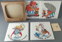 Asterix - Plastic Wall Tile set of 4 by Japy Voluform - Mint in box