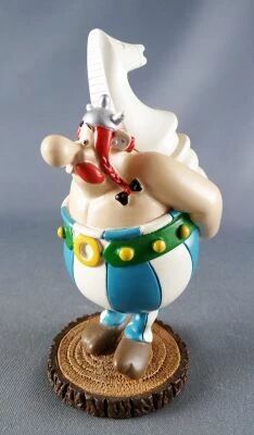 Asterix - Plastoy - Figurine Pi�ce Jeu d��chec N�2 - Ob�lix Cavalier Blanc