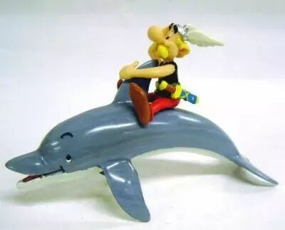 Asterix - Plastoy - PVC Figure - Asterix on a Dolphin