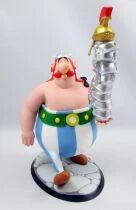 Asterix - Plastoy 8inch Plastic Figure  - Obelix with a stack of helmets