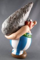 Asterix - Plastoy Plastic Money Bank - Obelix Carrying Menhir