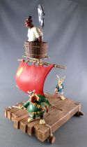 Asterix - Plastoy PVC Figure - Pirate Raft with Red Beard, Baba and Pegleg no Box
