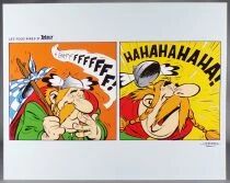 Asterix - Porfolio Les Fous Rire d\'Ast&eacute;rix 8 Planches Couleurs - Hachette Albert Ren&eacute; 2010