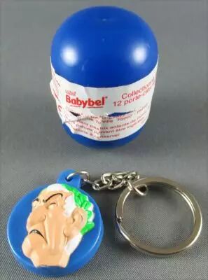 Asterix - Porte cl�s Portrait Relief - Mini Babybel 2002 - Jules Cesar Neuf Boite Oeuf