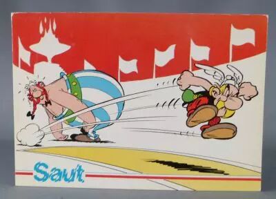 Asterix - Postal Card 1984 Franceco Albert Ren� Goscinny Uderzo -  Saut (Jump)