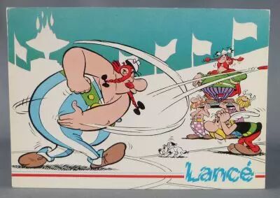 Asterix - Postal Card 1984 Franceco Albert Ren� Goscinny Uderzo - Lanc� (Throw)