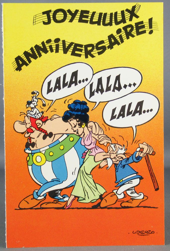 Asterix Postal Card 19 Albert Rene Goscinny Uderzo Happy Birthday