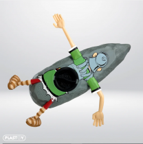 Astérix - Tirelire Plastique Plastoy - Idéfix et le Romain écrasé