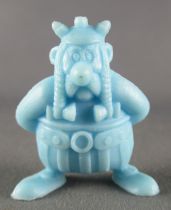 Asterix - Uni Lever (Malabar/Motta) 1974-84 - Figurine Monochrome - Obelix Bras dans le dos (Bleu Clair)