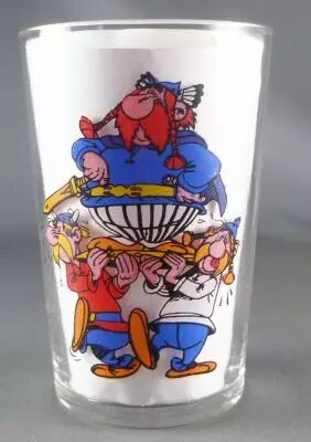 Asterix - Verre Amora S�rie avec � - Abraracourcix et ses porteurs