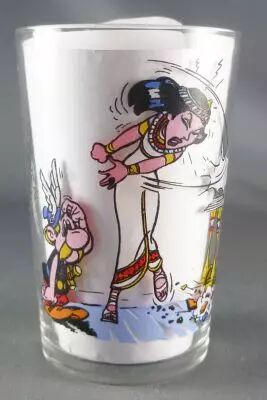 Asterix - Verre Amora S�rie avec � - Cl�opatre brise un vase davant Ast�rix