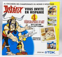 Astérix vous invite en Hispanie - Sérigraphie d\'Art Offre TDK 1999 - Astérix et Obélix se disputent