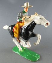 Astrid - Western - Cow-Boy - Mounted Firing Rifle Black & White Horse