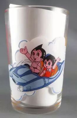 Astro Boy - Amora Mustard glass - Astro Boy & Urania / Flying Astro Boy)