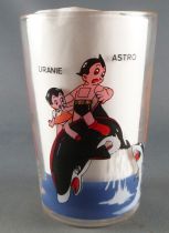 Astro Boy - Amora Mustard glass (Astro Boy & Urania on dolphin/flying Astro Boy)