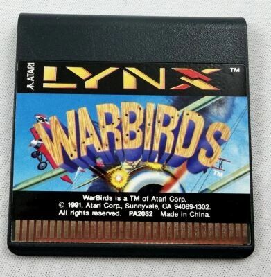 Atari - Lynx Console LCD Handheld Game - Warbirds Lynx cartridge