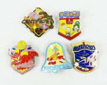 Atari - Set de 5 broches en métal - Dig Dug, Tempest, Kangaroo, Centipede, Asteroids