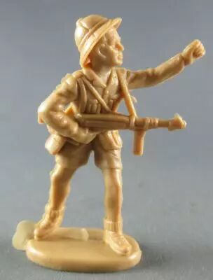 Atlantic 1/32 WW2 2108 Africa Corps Allemand Mitraillette en Bandouli�re & Casque Colonial