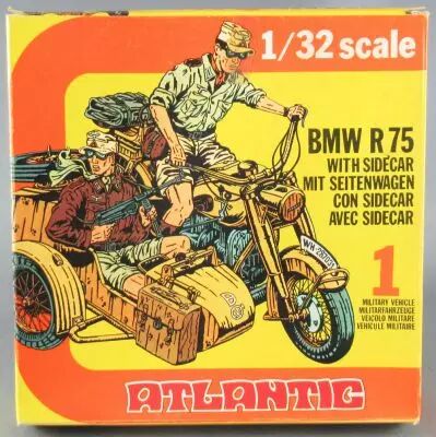 Atlantic 1/32 WW2 2151 Bmw R75 & Sidecar Moto Allemande Scwimmwagen Neuf Boite 2